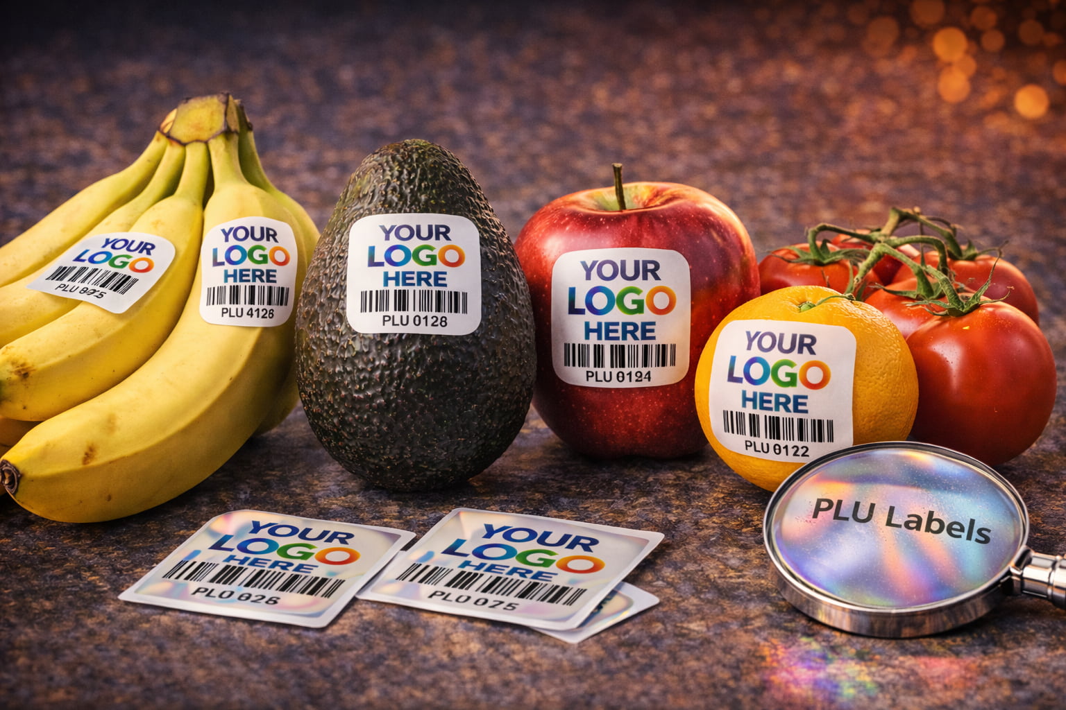 Etiquetas PLU para frutas y verduras contacto directo