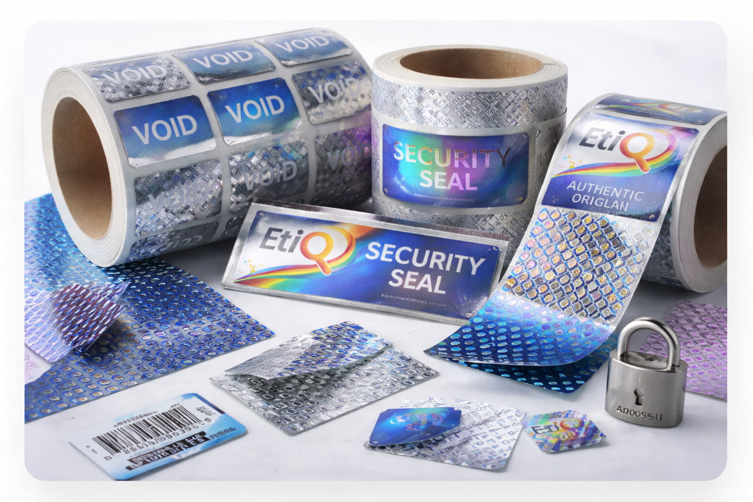 Etiquetas de seguridad tamper evident y sellos de garantía